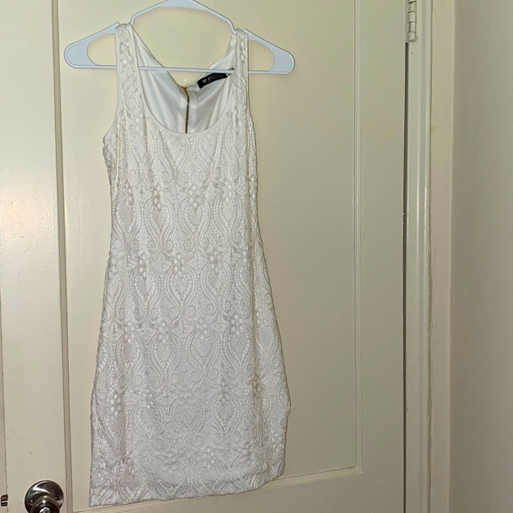 Guess white lace dress size: 2